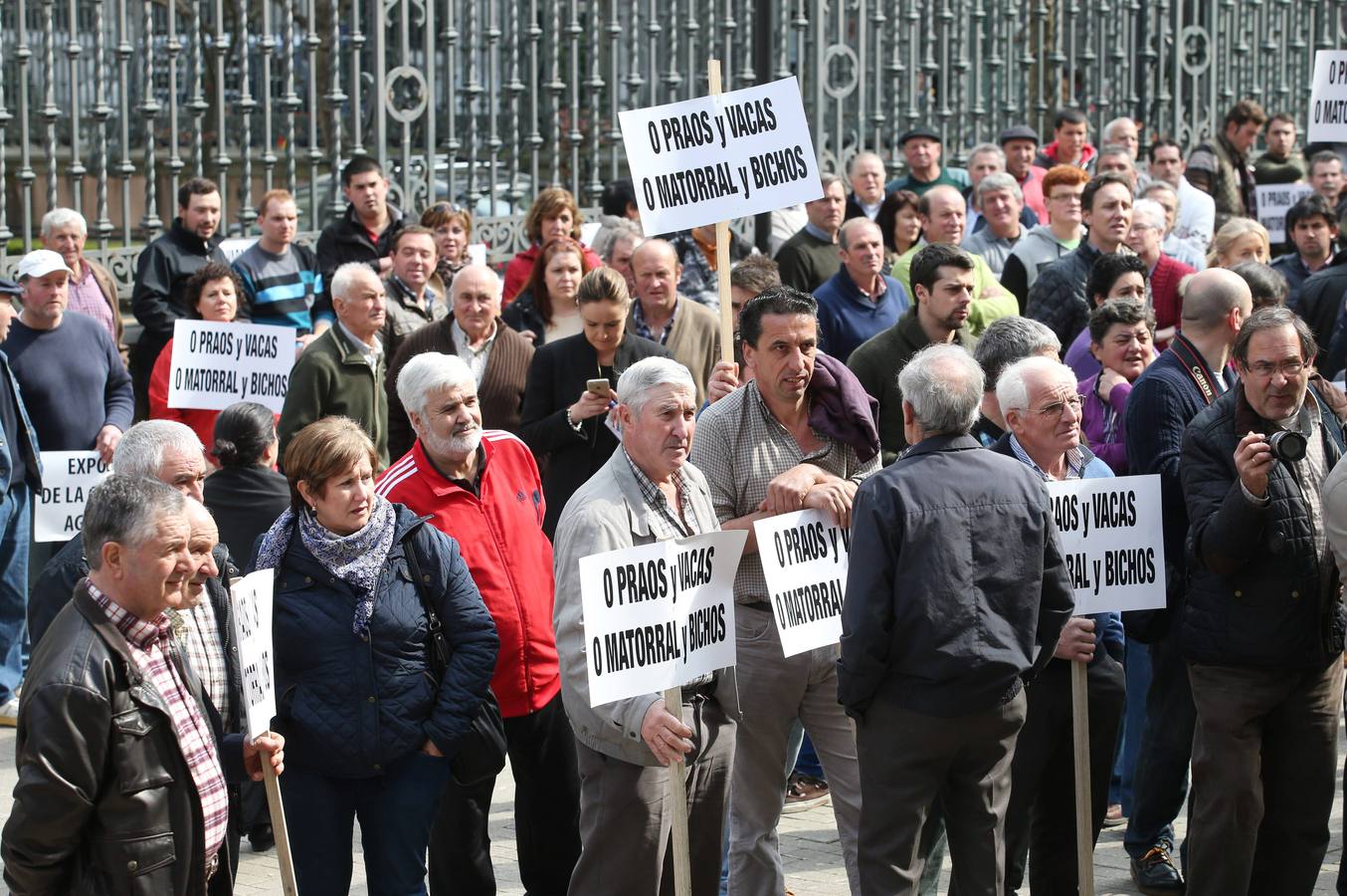 Los ganaderos se manifiestan contra las políticas del Principado
