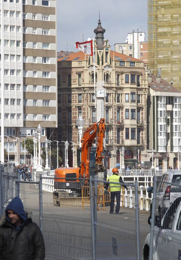 Comienzan las obras de reparación del Muro de San Lorenzo