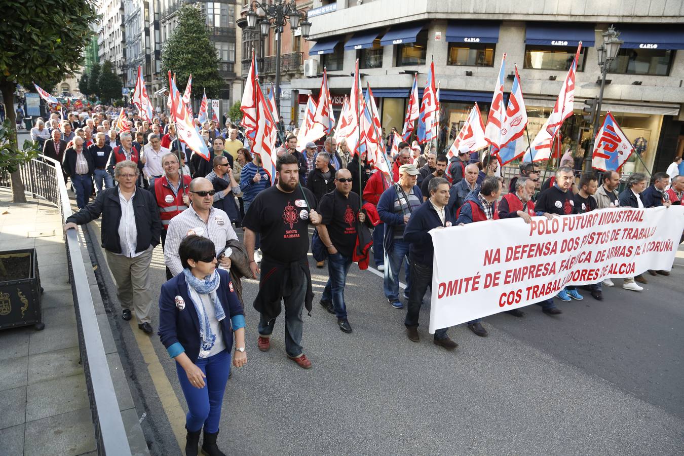 Manifestación en Oviedo por los despedidos de Santa Bárbara