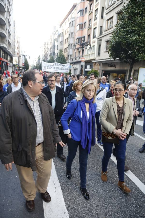 Manifestación en Oviedo por los despedidos de Santa Bárbara