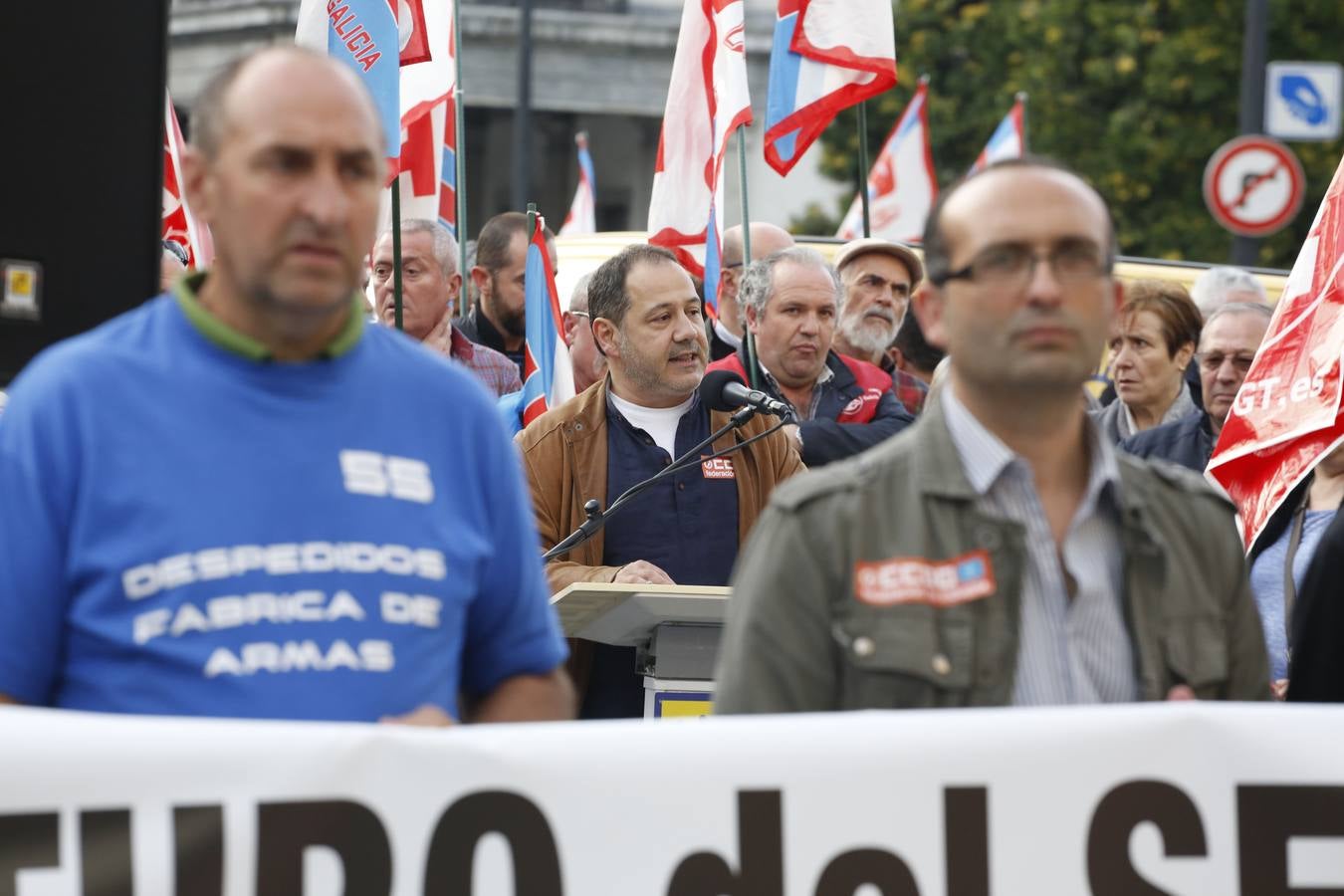 Manifestación en Oviedo por los despedidos de Santa Bárbara