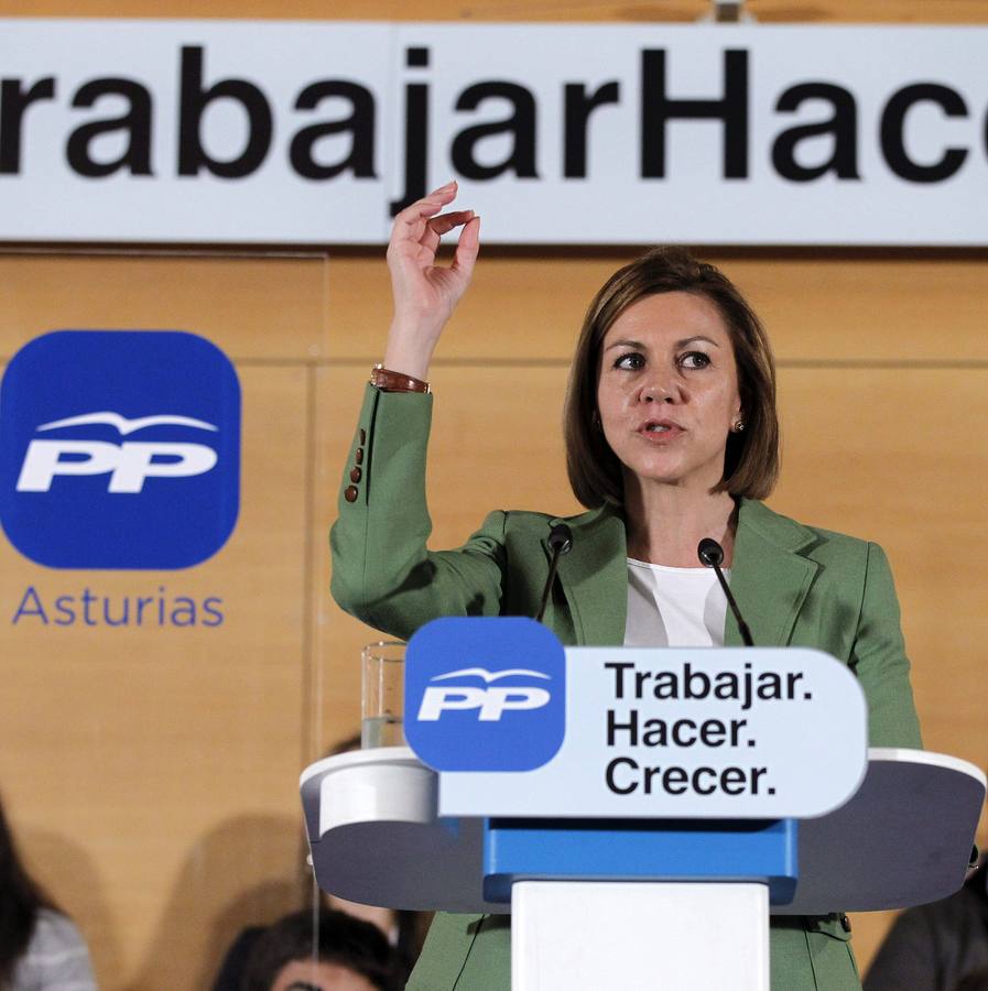 Cospedal participa en un mitin del PP en Avilés