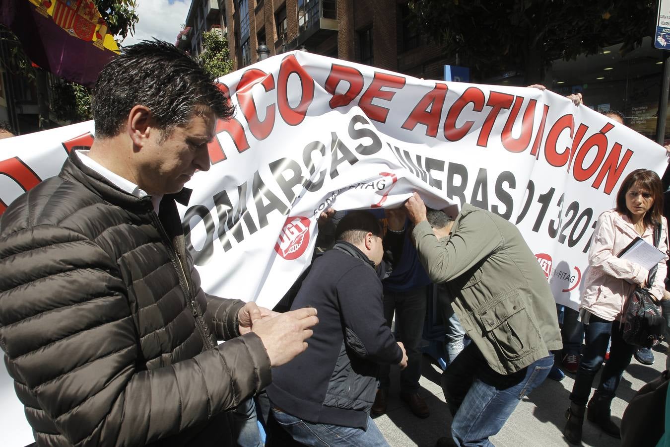 Manifestación minera en Oviedo