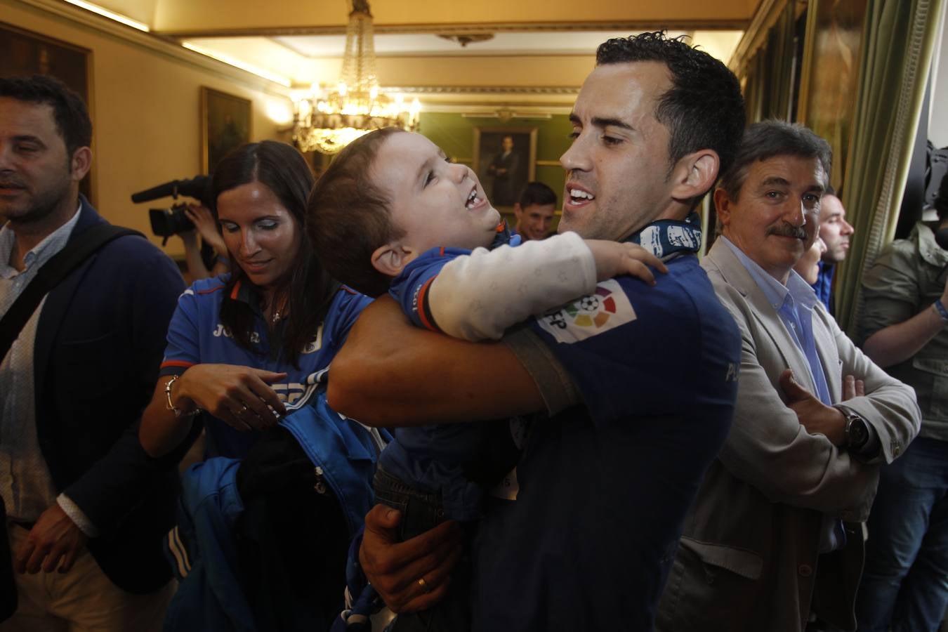 Los futbolistas aprovecharon para disfrutar del momento junto a sus familias.