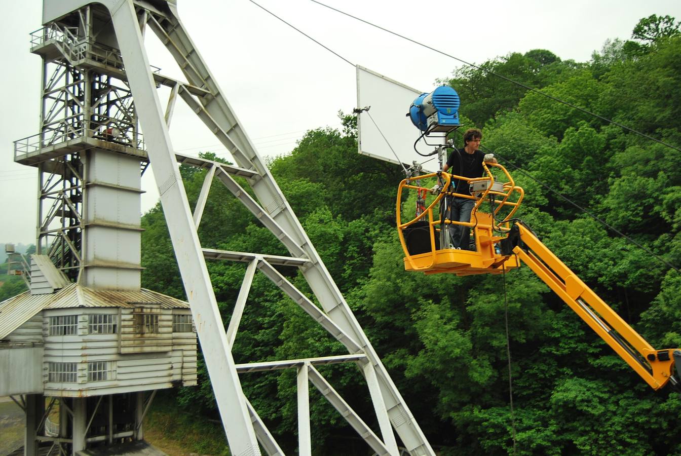 Rodaje en el pozo Monsacro de Morcín