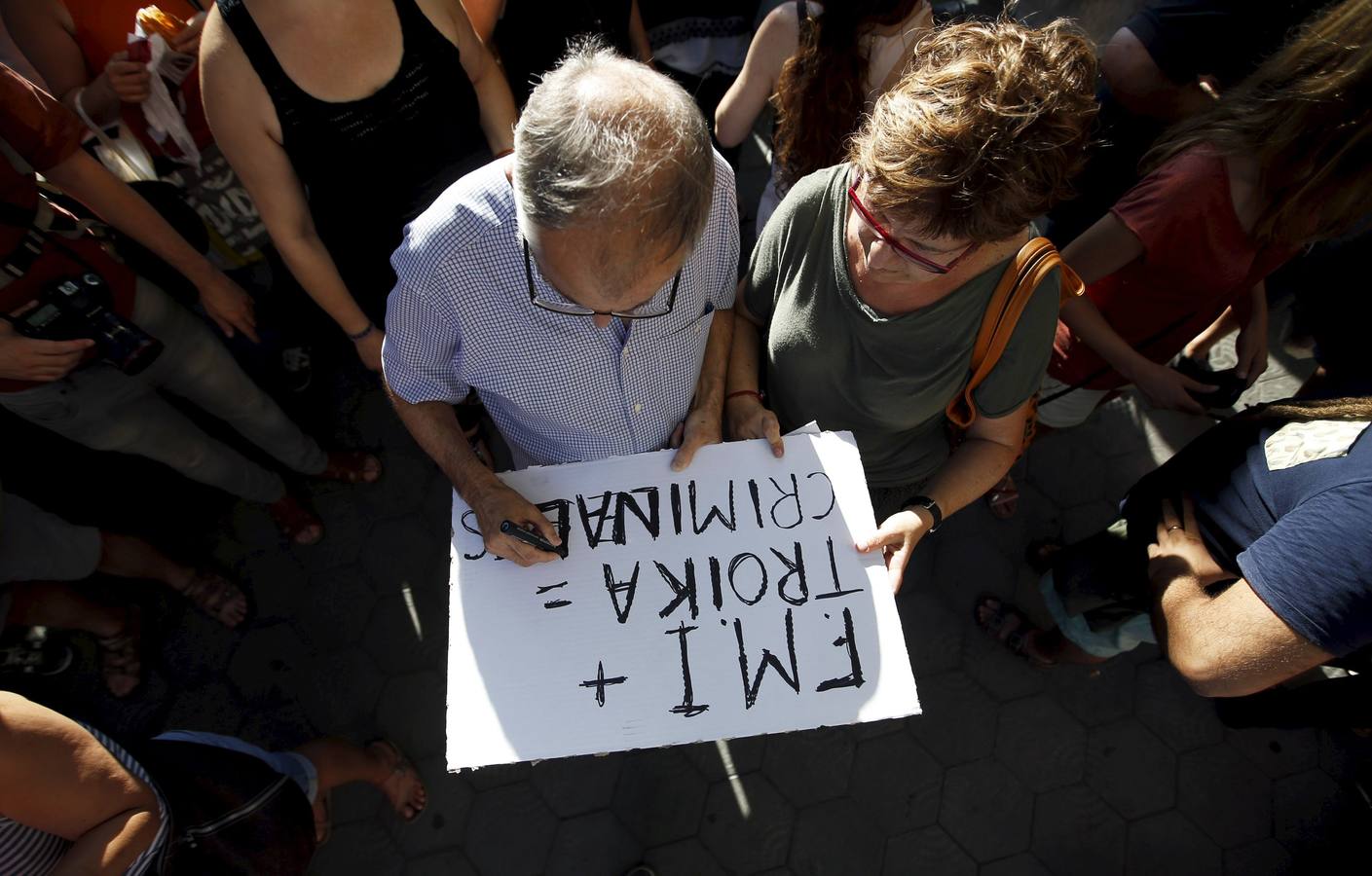 Cerca de 17.000 personas se manifestan a favor del &#039;No&#039; en el referéndum en Grecia