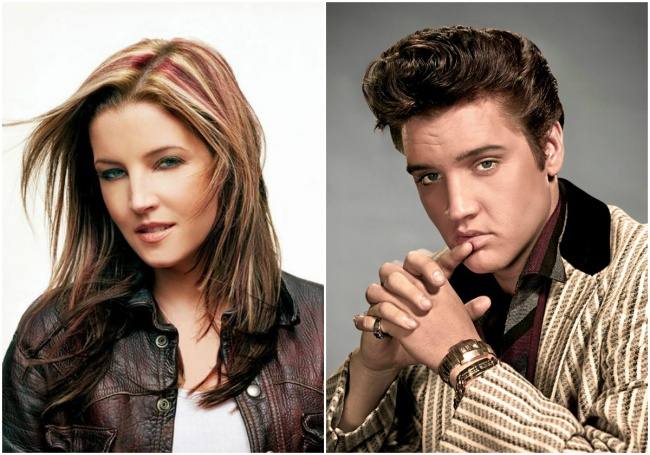 Lisa Marie Presley y Elvis Presley