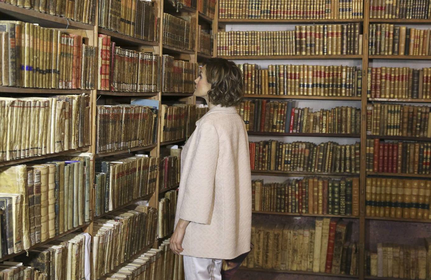 La reina Letizia durante la visita que ha realizado junto al rey Felipe, al Museo de Guadalupe en Zacatecas (México), un convento franciscano desde el que se desarrolló parte de la evangelización de la Nueva España a partir de su fundación en siglo XVII.