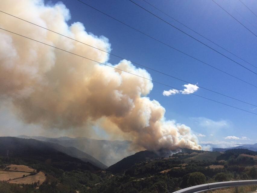 La amenaza del fuego en Tineo