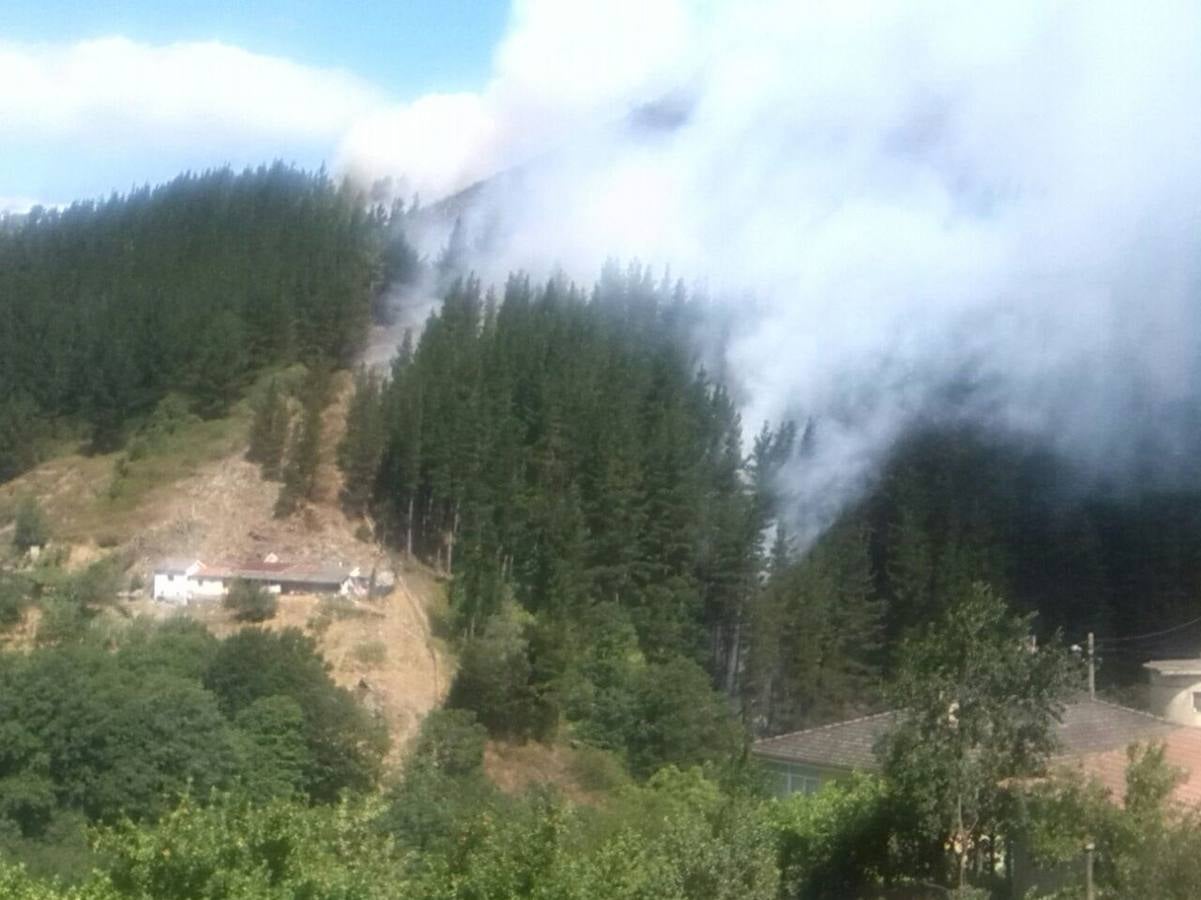 La amenaza del fuego en Tineo