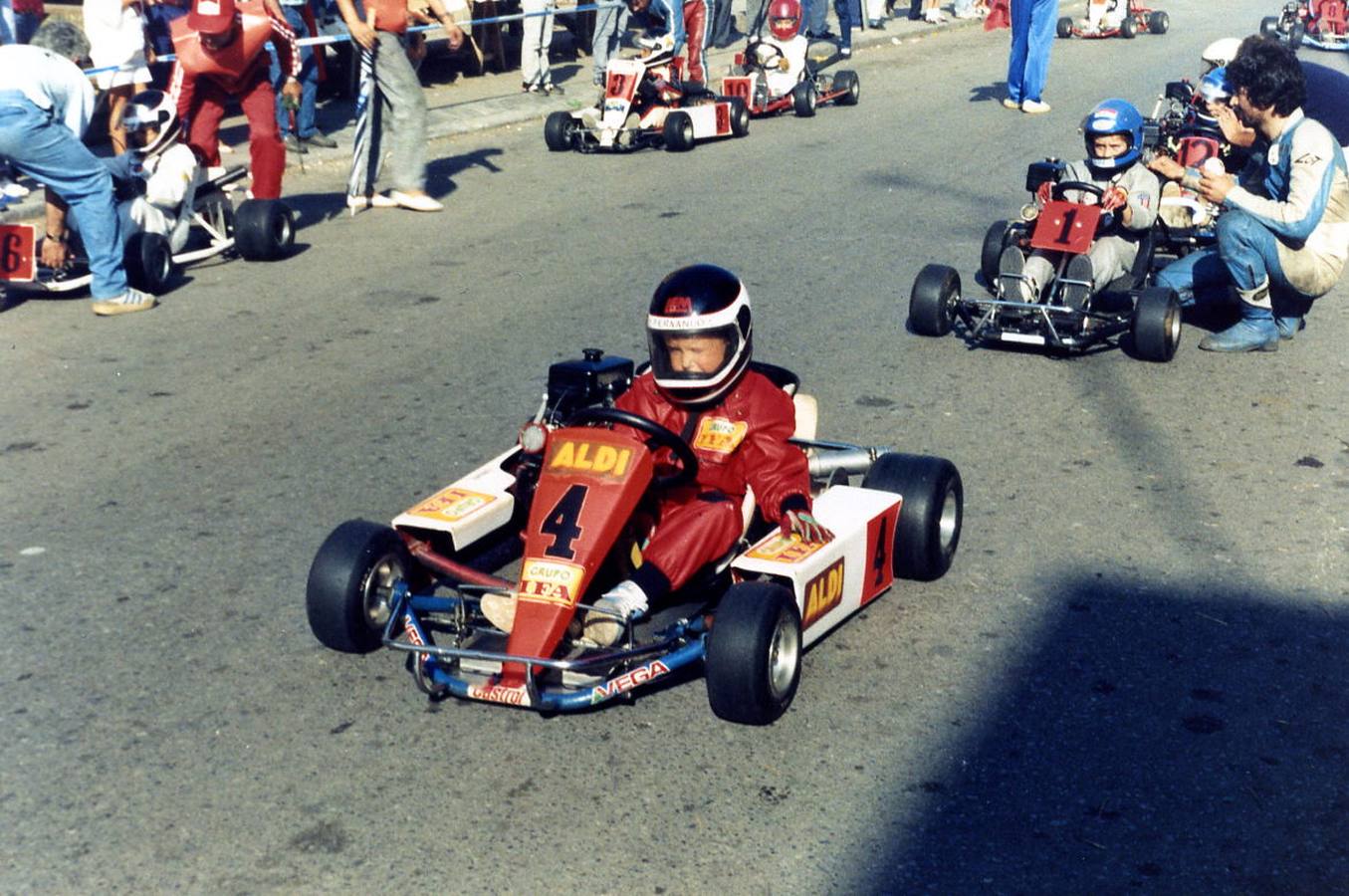 Alonso en su etapa de karting.