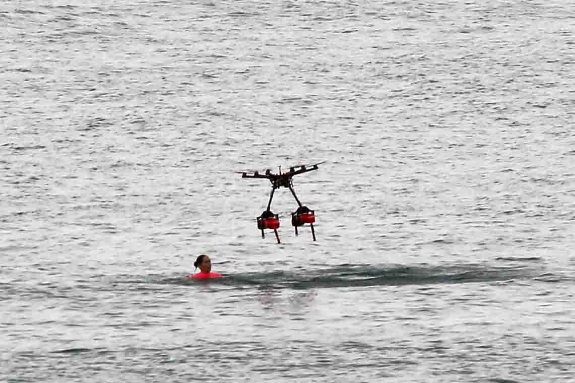 El primer rescate del dron socorrista