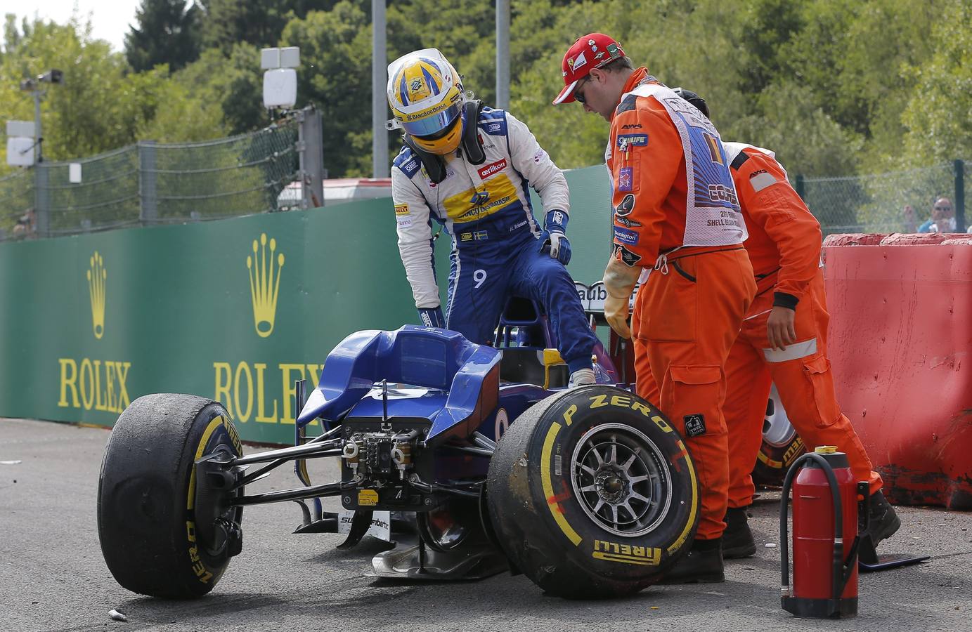 Las mejores imágenes de los entrenamientos libres del Gran Premio de Fórmula-1 de Bélgica