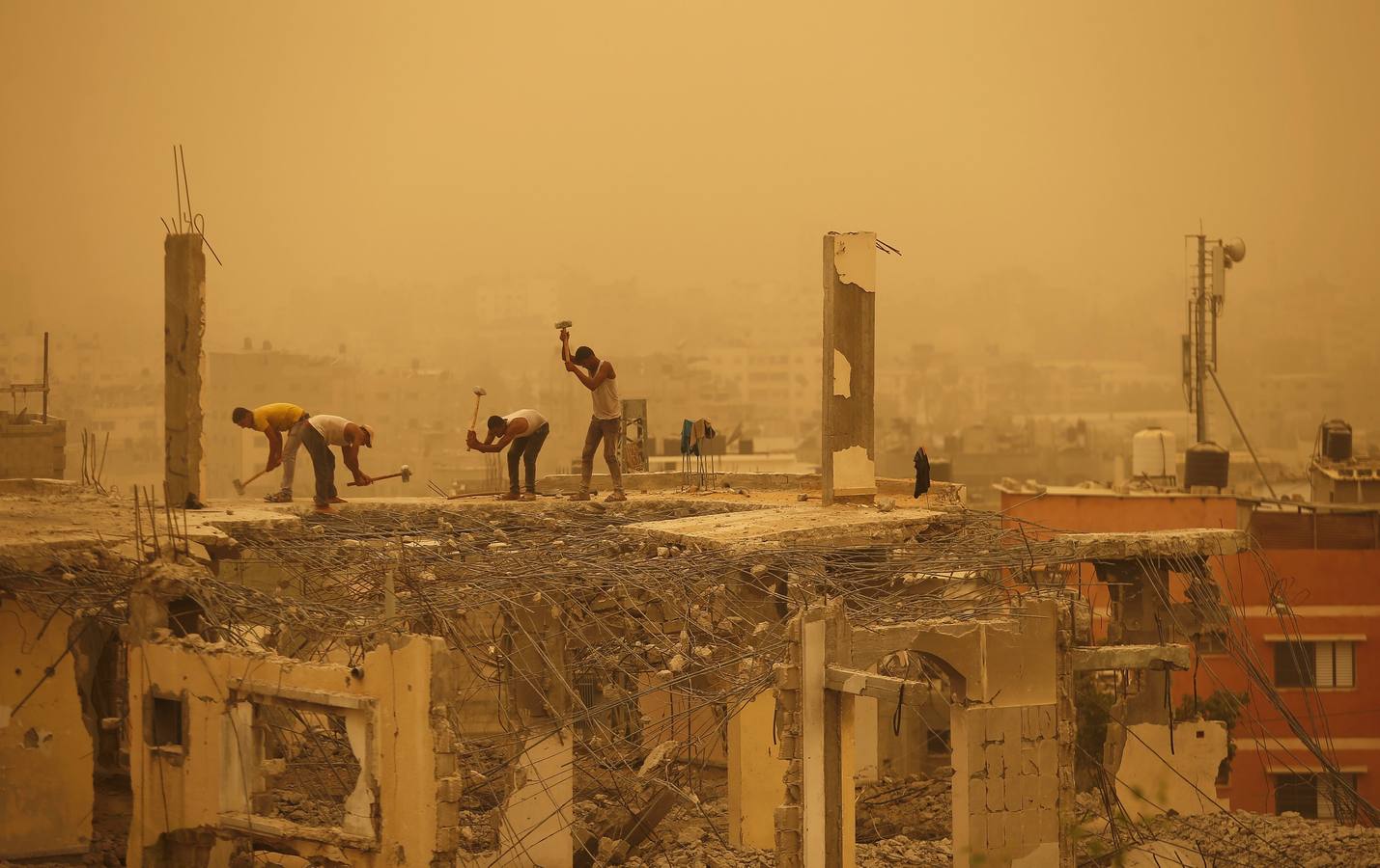 Una tormenta de arena asola Gaza