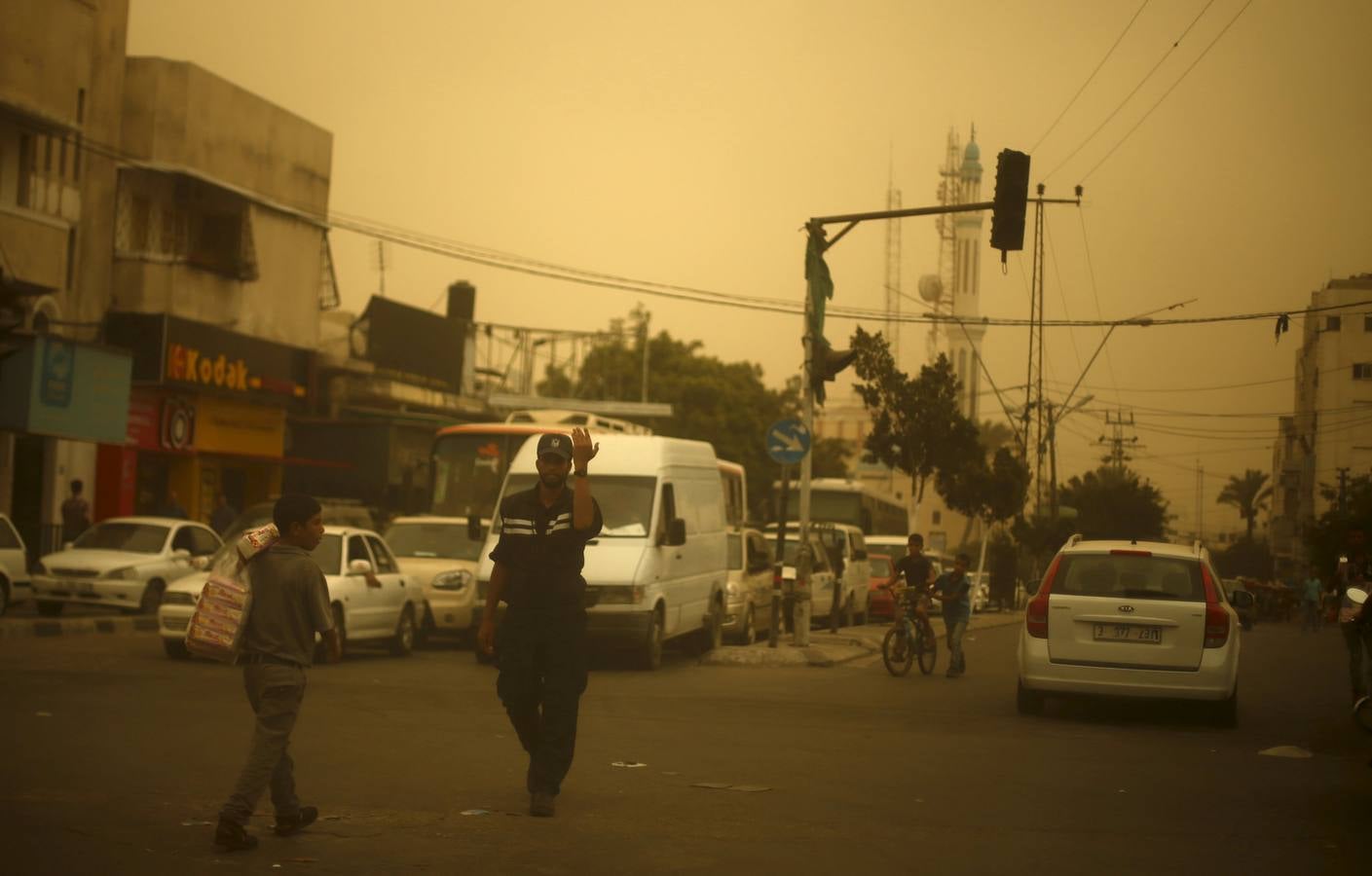 Una tormenta de arena asola Gaza