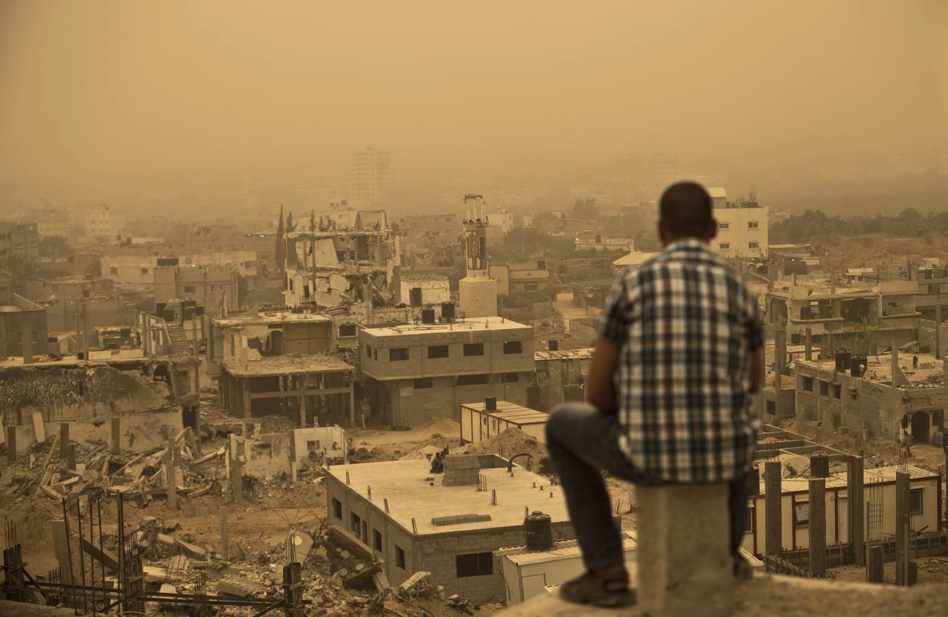 Una tormenta de arena asola Gaza