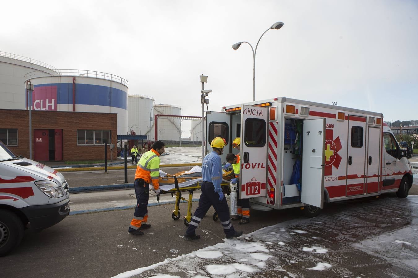 Simulacro de emergencias en el puerto de El Musel