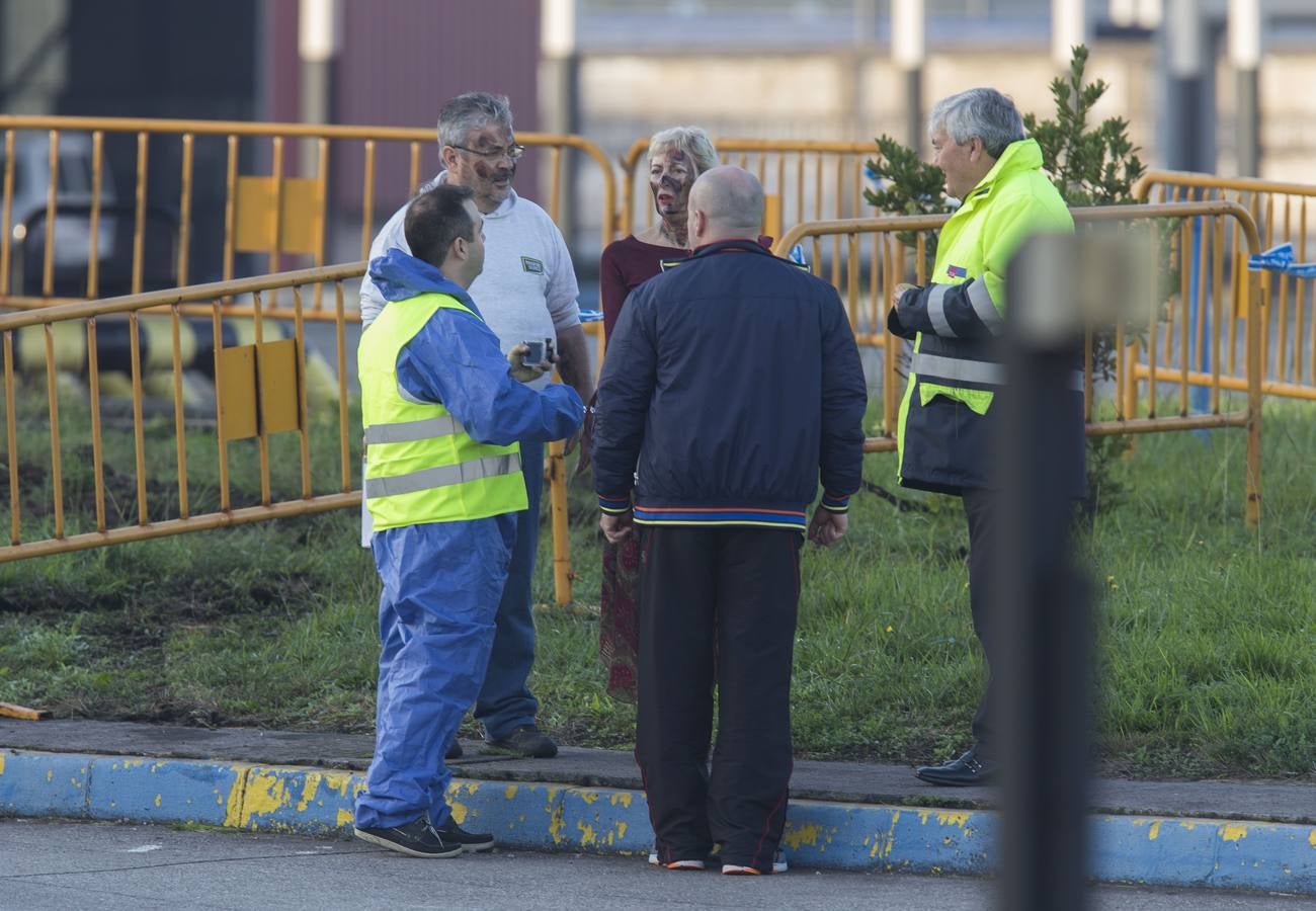 Simulacro de emergencias en el puerto de El Musel