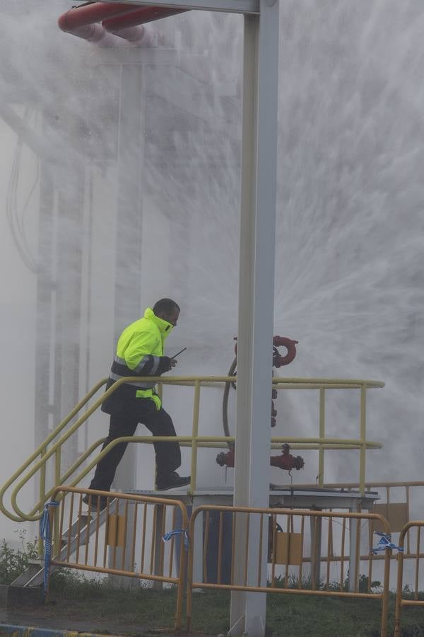 Simulacro de emergencias en el puerto de El Musel