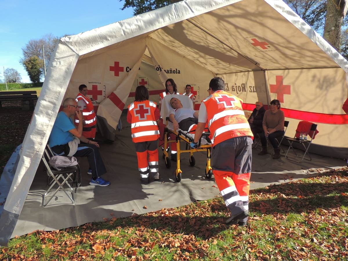 Simulacro de emergencias ante catástrofes en Tineo