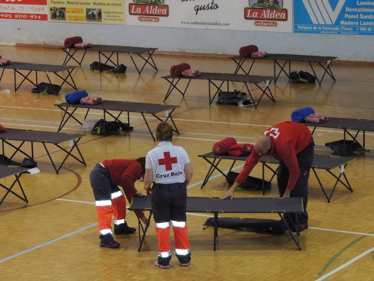 Simulacro de emergencias ante catástrofes en Tineo