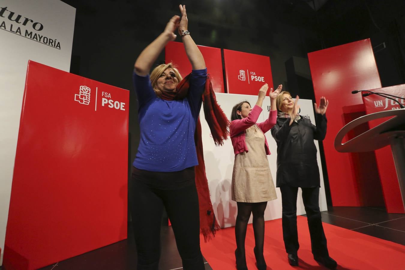 Elena Valenciano, en el mitin del PSOE en Avilés