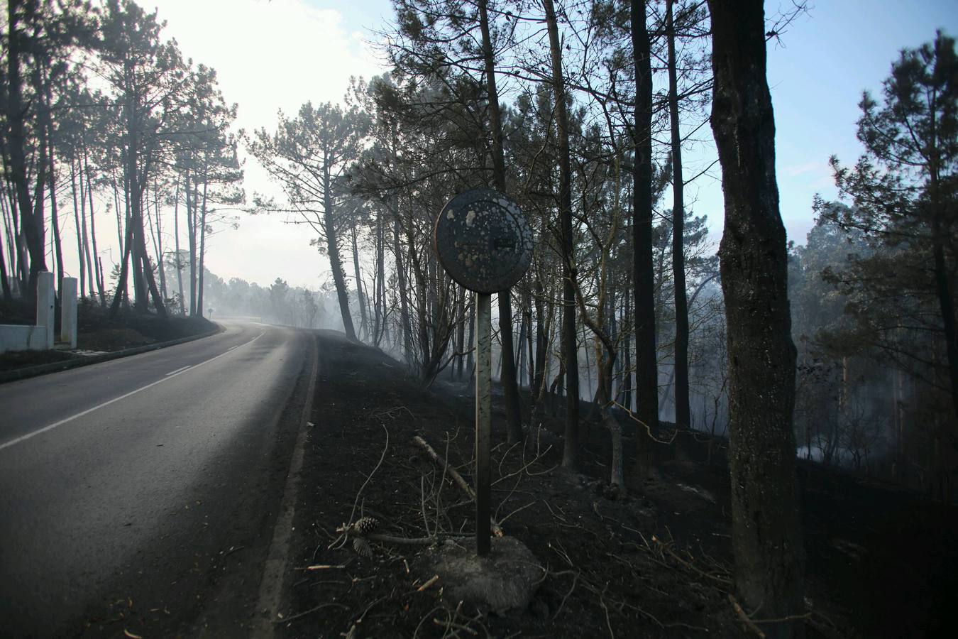 Los daños del fuego en El Franco