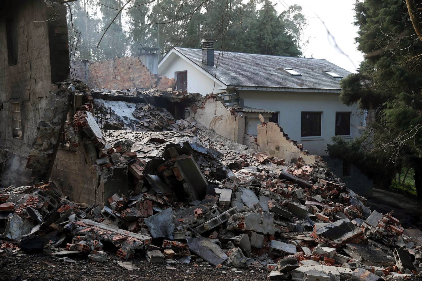 Los daños del fuego en El Franco