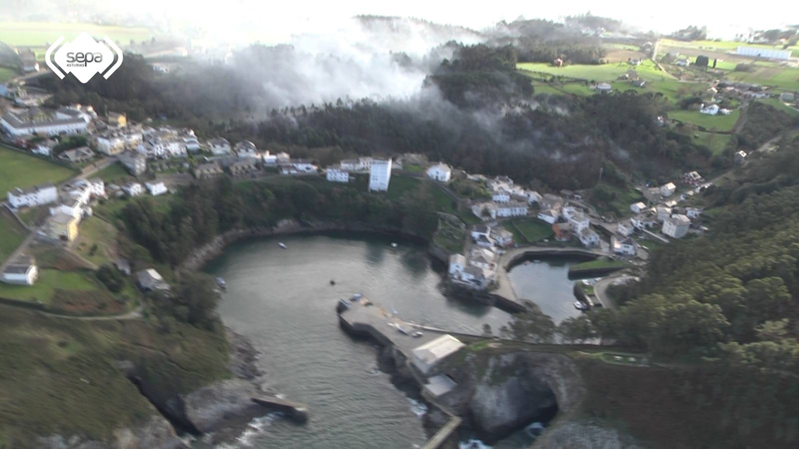 La devastación de El Franco, desde el aire