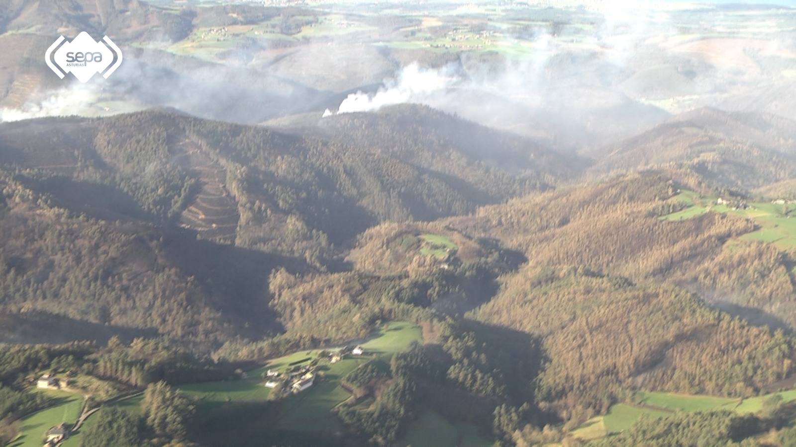 La devastación de El Franco, desde el aire