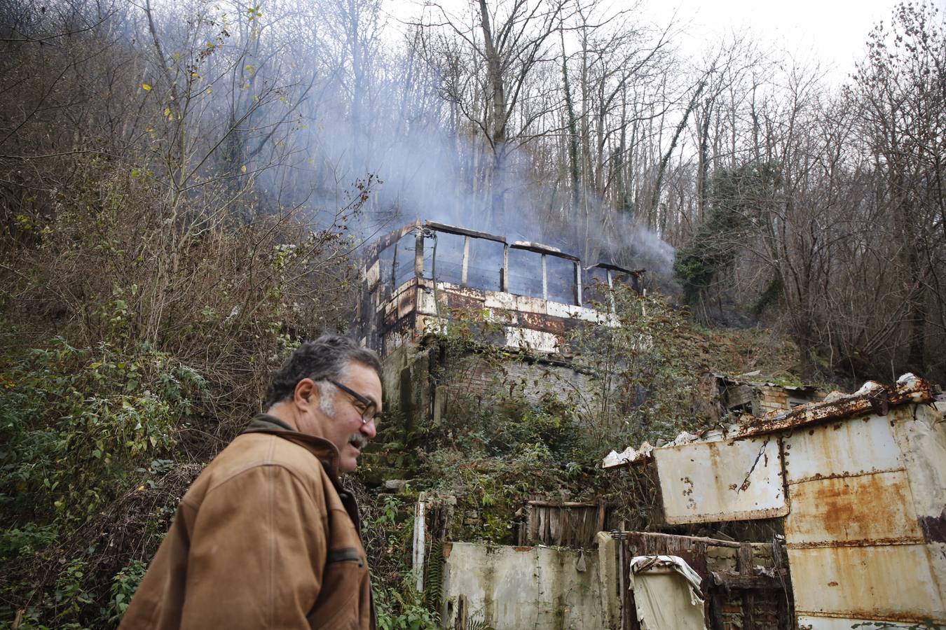 Los daños del fuego en Asturias