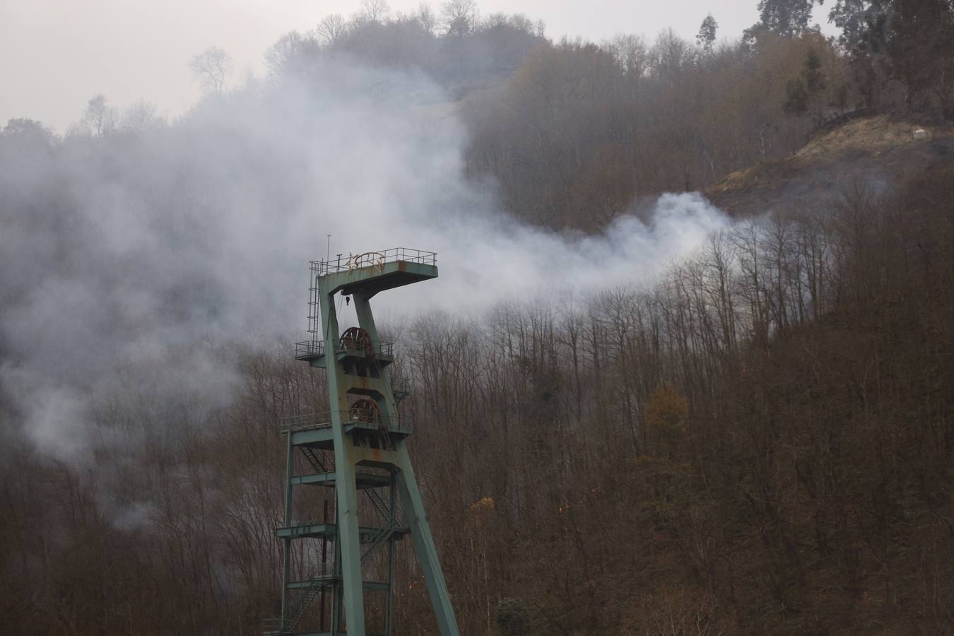 Los daños del fuego en Asturias