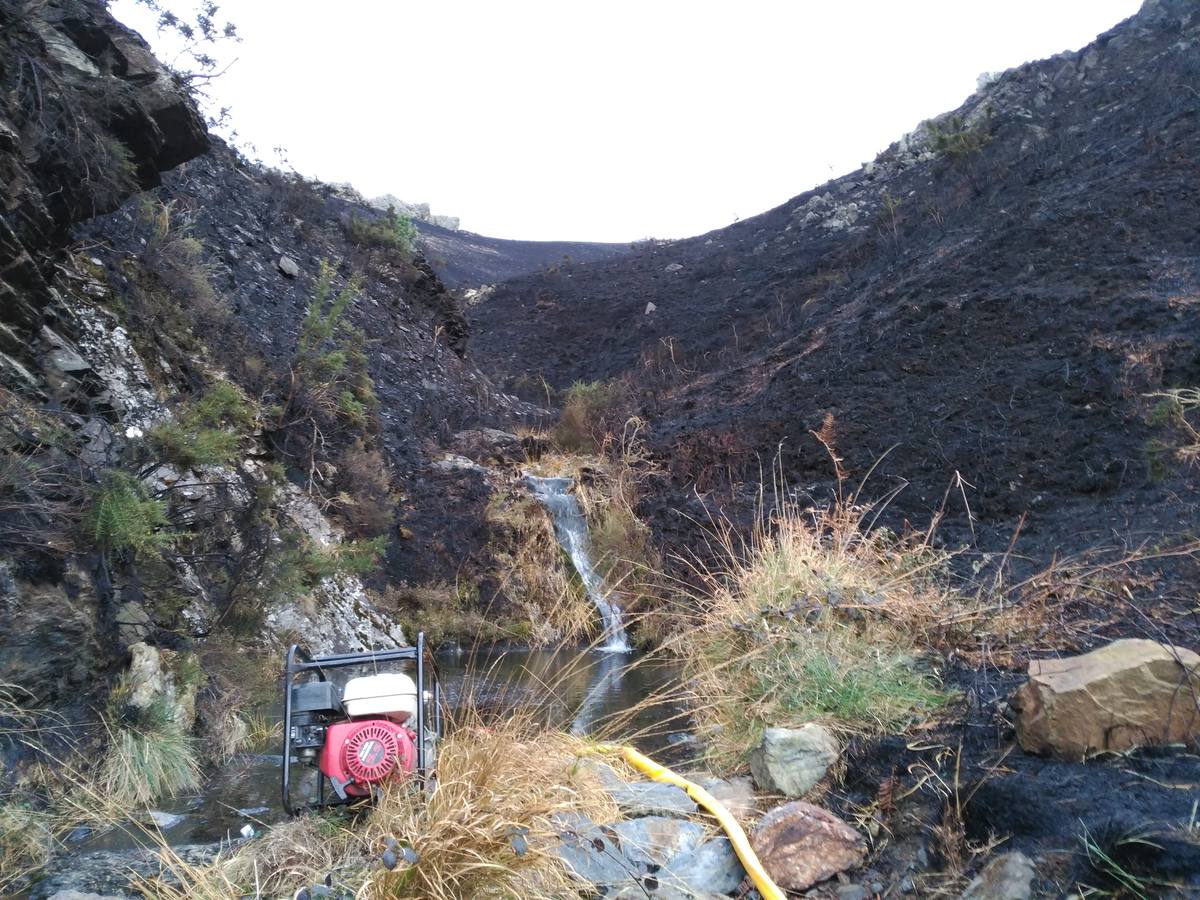 Los daños del fuego en Asturias