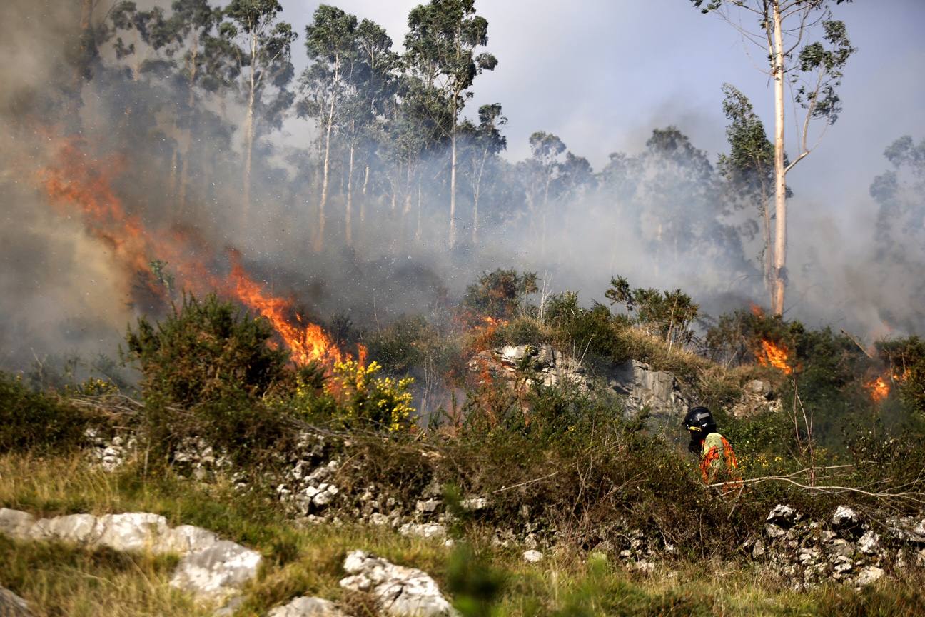 Espectacular incendio de Soto de Ribera