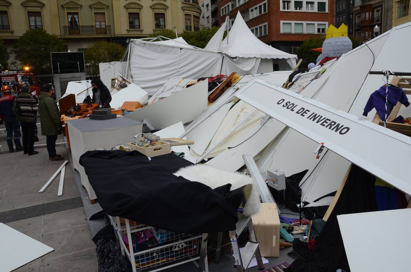 Las consecuencias del fuerte viento en Asturias