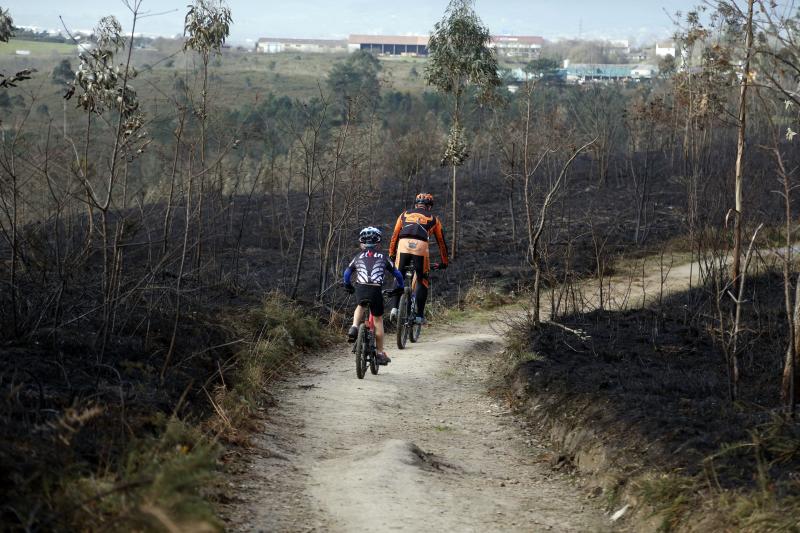 Así están los alrededores de La Fresneda tras el incendio que cercó la urbanización