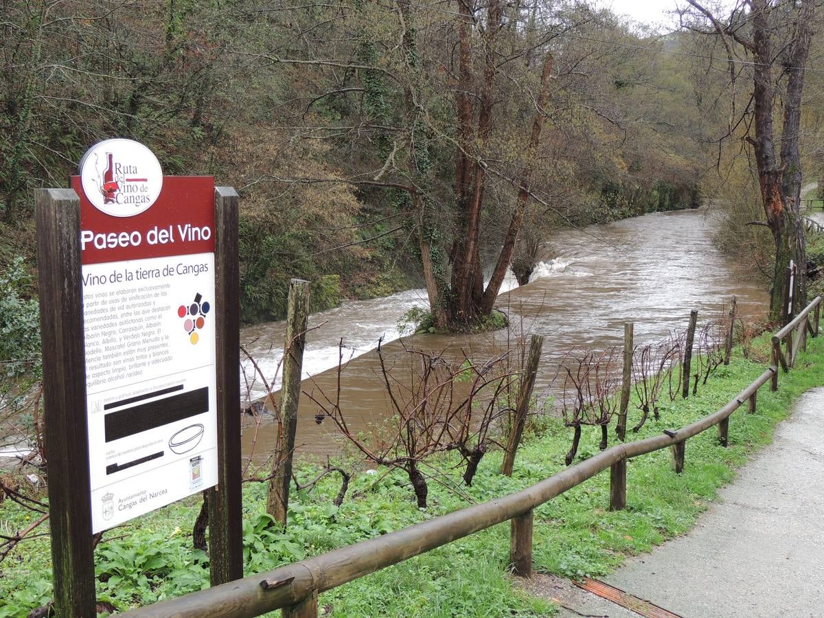 La lluvia no da tregua en el occidente asturiano
