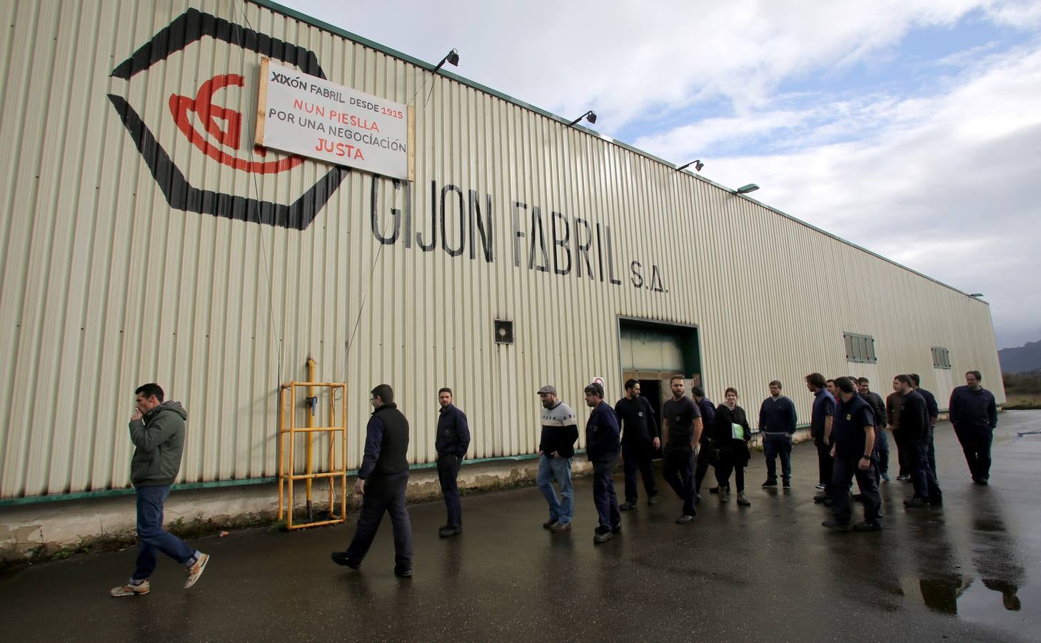 Encierro de los trabajadores de Gijón Fabril