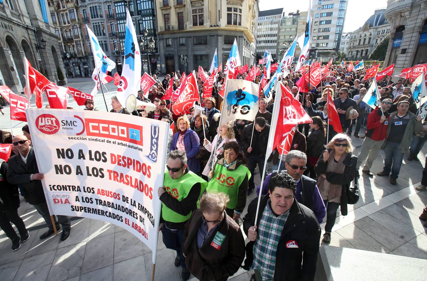 Manifestación de los trabajadores de El Árbol