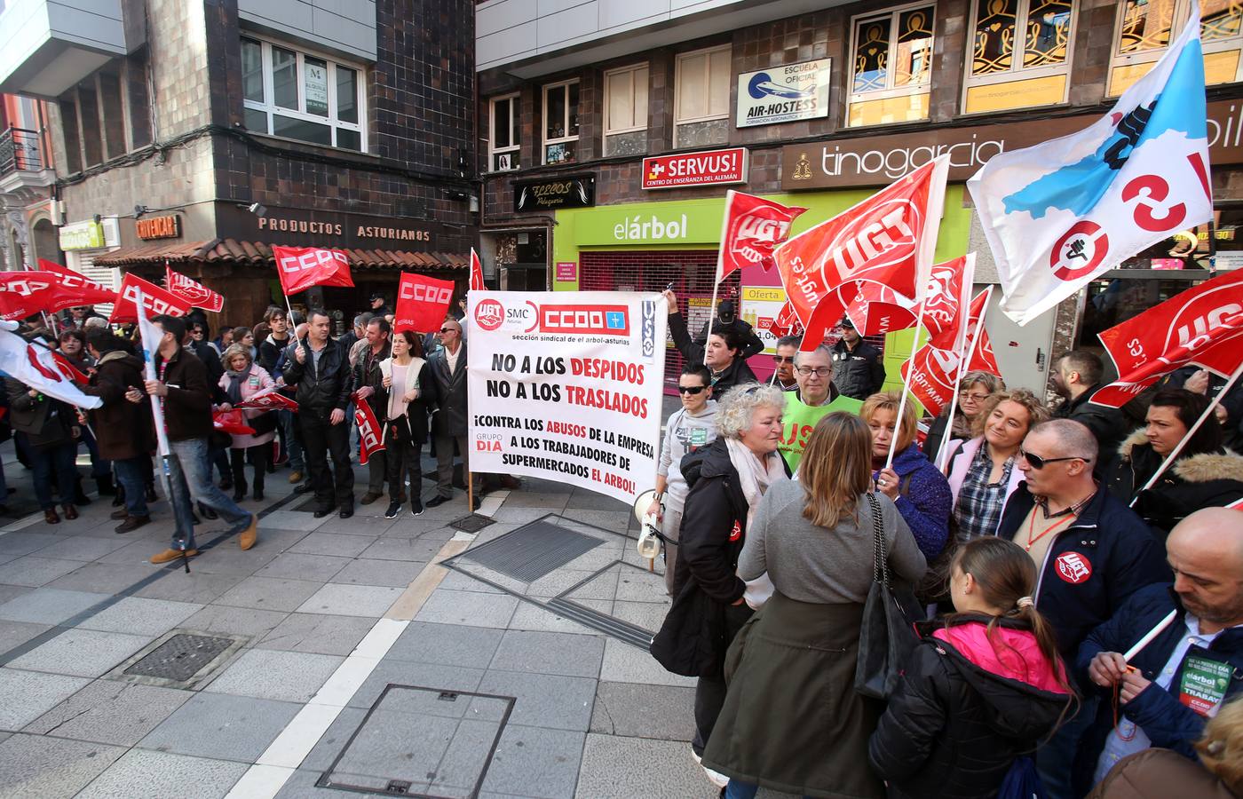 Manifestación de los trabajadores de El Árbol