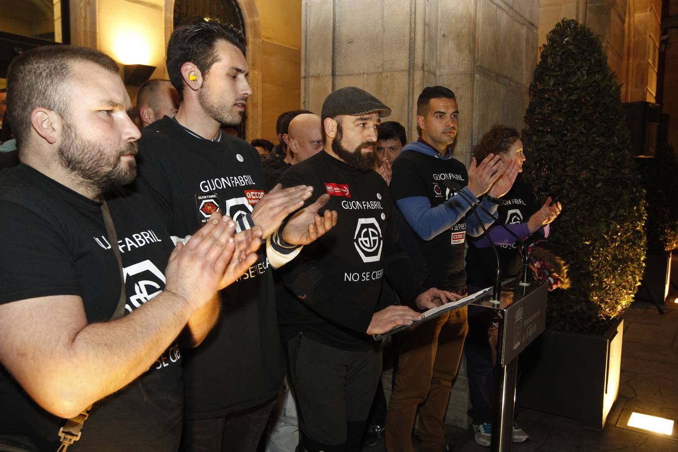 Manifestación contra el cierre de Gijón Fabril