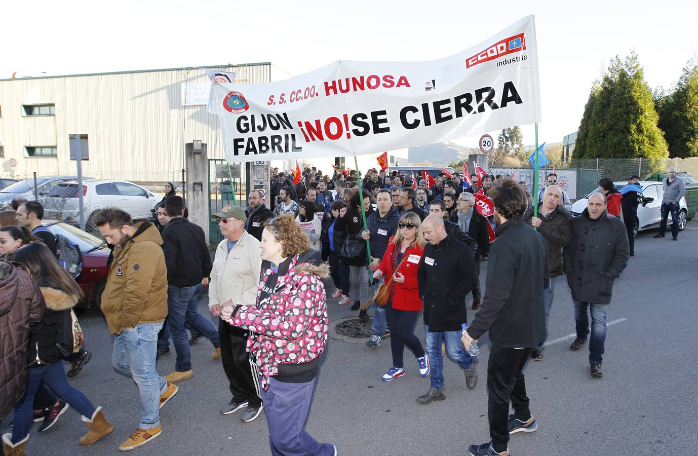 Manifestación contra el cierre de Gijón Fabril