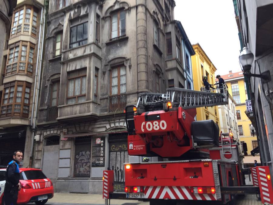 Gijón, afectada por el temporal