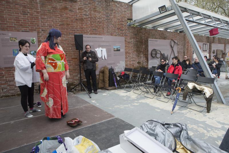 Flores de papel en el Botánico