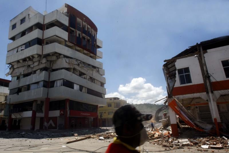 Desolación y destrucción en Ecuadro