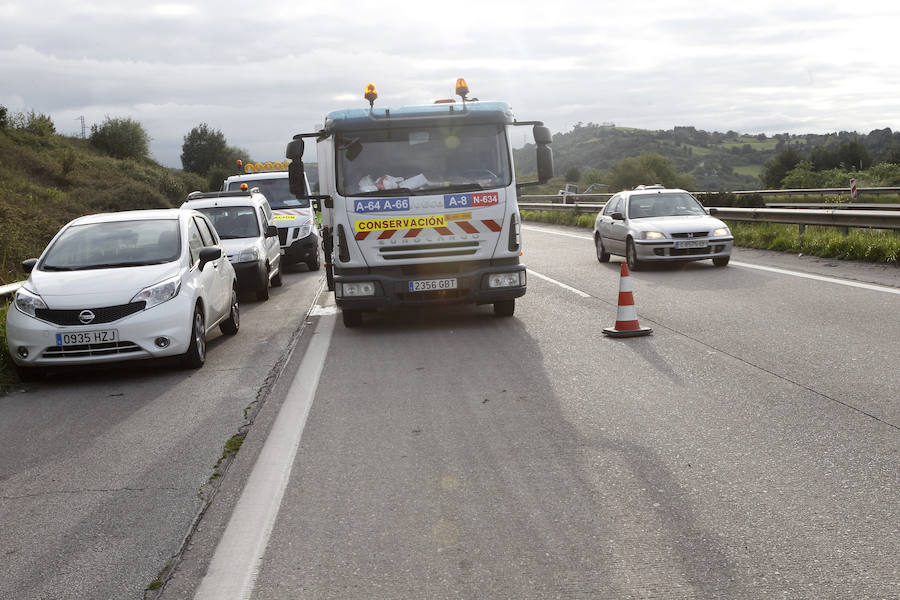 Las obras en la &#039;Y&#039; complican el tráfico en la AS-19