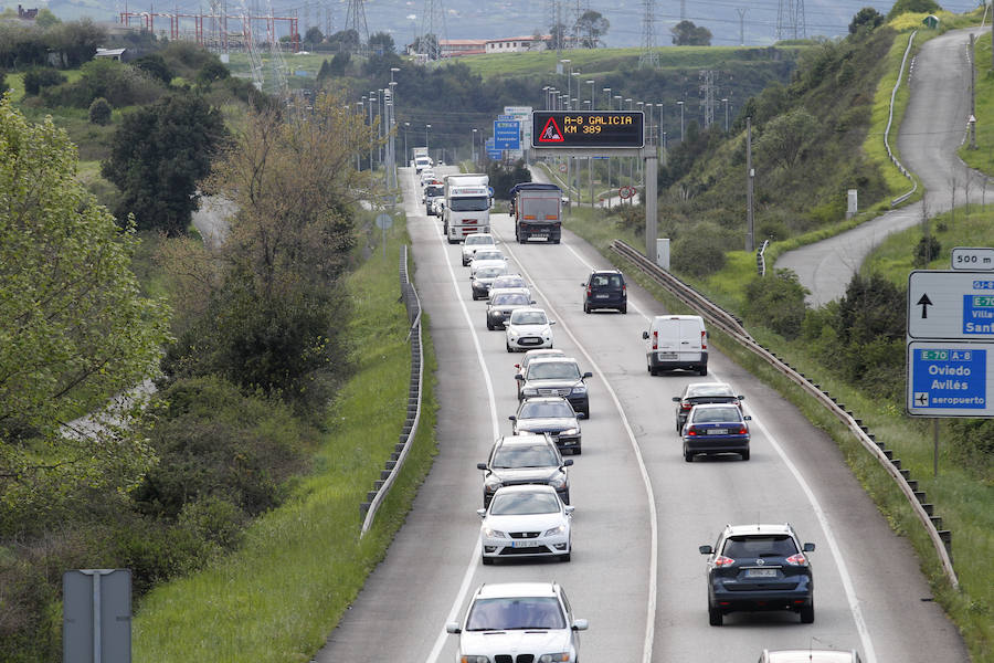 Las obras en la &#039;Y&#039; complican el tráfico en la AS-19