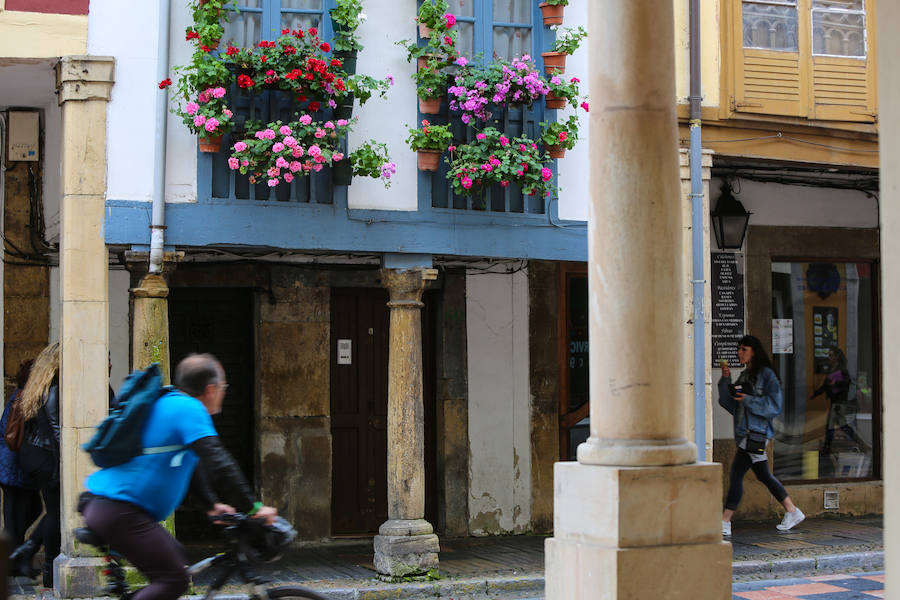 Balcones en la calle Rivero (Avilés). 