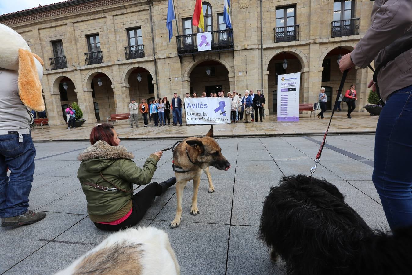 Concentración a favor de una perrera en Avilés