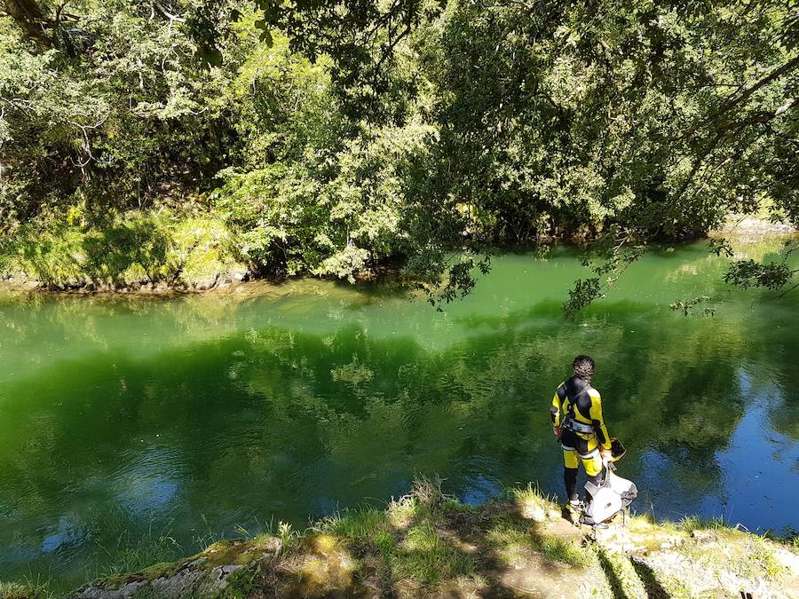 Localizan el cuerpo de un pescador gijonés en el Sella